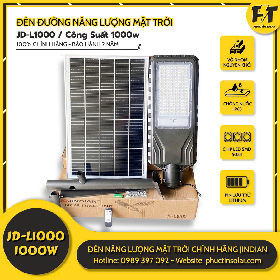 Đèn cao áp năng lượng mặt trời 1000W JD-L1000